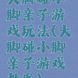 大脚碰小脚亲子游戏玩法(大脚碰小脚亲子游戏教案)