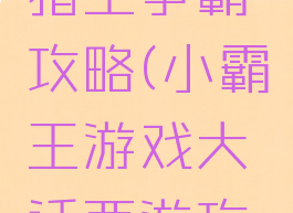 大话手游猪王争霸攻略(小霸王游戏大话西游攻略)