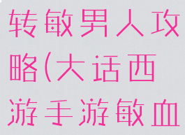 大话手游3转敏男人攻略(大话西游手游敏血男人攻略)
