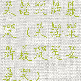 大话水浒披风(大话水浒披风怎么逆天)