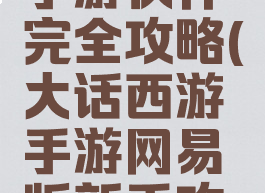 大话西游手游伙伴完全攻略(大话西游手游网易版新手攻略)