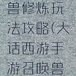 大话西游手游召唤兽修炼玩法攻略(大话西游手游召唤兽修炼玩法攻略图)
