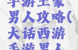 大话西游手游土豪男人攻略(大话西游手游男人平民攻略)