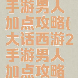 大话西游2手游男人加点攻略(大话西游2手游男人加点攻略视频)