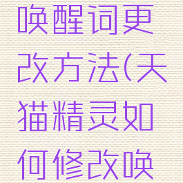 天猫精灵唤醒词更改方法(天猫精灵如何修改唤醒词)