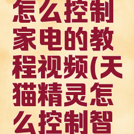 天猫精灵怎么控制家电的教程视频(天猫精灵怎么控制智能家居)