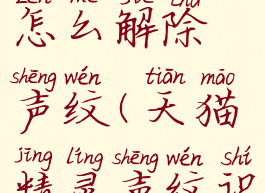 天猫精灵怎么解除声纹(天猫精灵声纹识别设置)