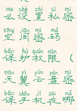 天翼云盘怎么设置私密空间密码保护权限(天翼云盘密保手机在哪改)