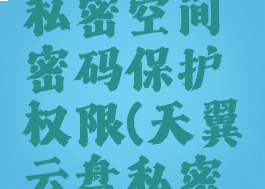 天翼云盘怎么设置私密空间密码保护权限(天翼云盘私密管理是什么)
