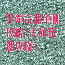 天命奇遇单机攻略(天命奇遇攻略)