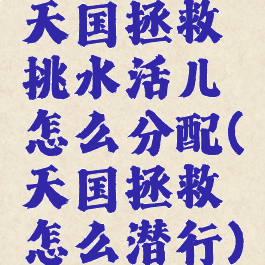 天国拯救挑水活儿怎么分配(天国拯救怎么潜行)
