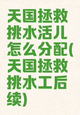 天国拯救挑水活儿怎么分配(天国拯救挑水工后续)