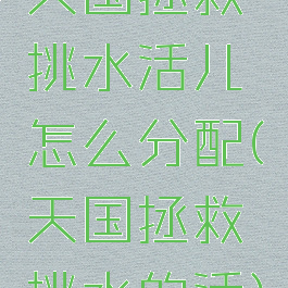 天国拯救挑水活儿怎么分配(天国拯救挑水的活)