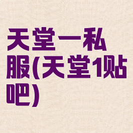 天堂一私服(天堂1贴吧)