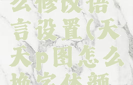 天天p图怎么修改语言设置(天天p图怎么换字体颜色)