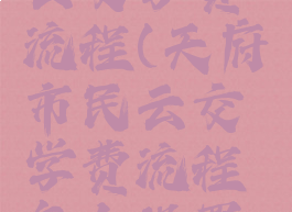 天府市民云交学费流程(天府市民云交学费流程怎么设置支付密码)