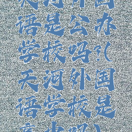 天河外国语是公办学校吗?(天河外国语学校是高中吗)