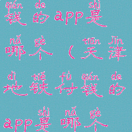 天津地铁付钱的app是哪个(天津地铁付钱的app是哪个软件)