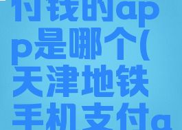天津地铁付钱的app是哪个(天津地铁手机支付app叫什么)