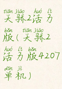 天骄2活力版(天骄2活力版4207单机)
