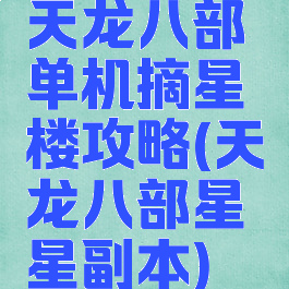 天龙八部单机摘星楼攻略(天龙八部星星副本)