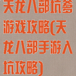 天龙八部坑爹游戏攻略(天龙八部手游入坑攻略)