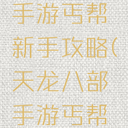 天龙八部手游丐帮新手攻略(天龙八部手游丐帮指点攻略)