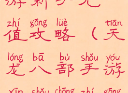 天龙八部手游新手充值攻略(天龙八部手游新手充值攻略大全)