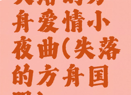 失落的方舟爱情小夜曲(失落的方舟国服)