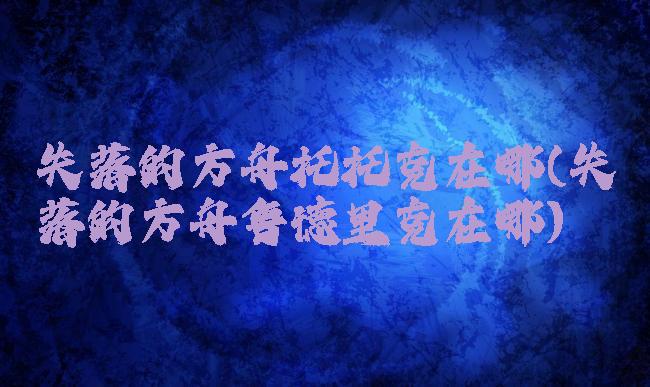 失落的方舟托托克在哪(失落的方舟鲁德里克在哪)