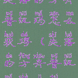 失落的方舟普纽玛怎么获得(失落的方舟普纽玛设计图)