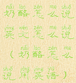 奶酪怎么说英文怎么说(奶酪怎么说用英语)