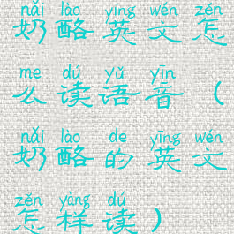 奶酪英文怎么读语音(奶酪的英文怎样读)