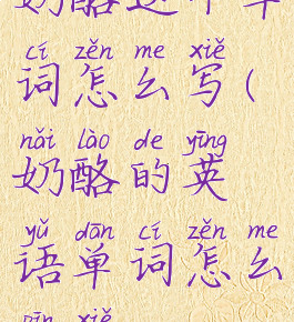 奶酪这个单词怎么写(奶酪的英语单词怎么拼写)