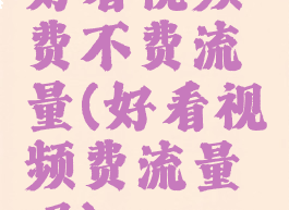 好看视频费不费流量(好看视频费流量吗)