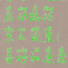 奇妙加速器启动路径怎么设置(奇妙加速器用法)