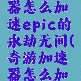 奇游加速器怎么加速epic的永劫无间(奇游加速器怎么加速主机)