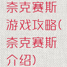奈克赛斯游戏攻略(奈克赛斯介绍)