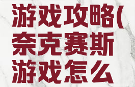 奈克赛斯游戏攻略(奈克赛斯游戏怎么得诺亚)