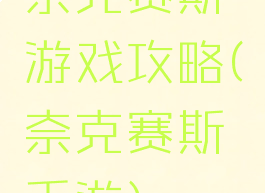 奈克赛斯游戏攻略(奈克赛斯手游)