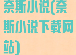 奈斯小说(奈斯小说下载网站)
