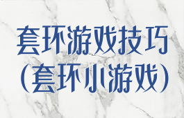 套环游戏技巧(套环小游戏)