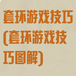 套环游戏技巧(套环游戏技巧图解)