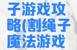 奥姆割绳子游戏攻略(割绳子魔法游戏攻略)