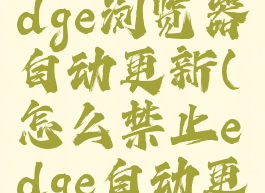 如何关闭edge浏览器自动更新(怎么禁止edge自动更新)