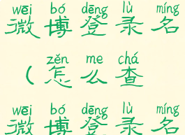 如何查询微博登录名(怎么查微博登录名)