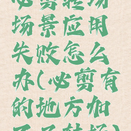 必剪转场场景应用失败怎么办(必剪有的地方加不了转场)