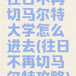 往日不再切马尔特大学怎么进去(往日不再切马尔特攻略)