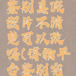 得物怎么鉴别真假照片不清楚可以改吗(得物平台鉴别完发图)