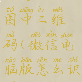 微信电脑版怎么识别图中二维码(微信电脑版怎么识别图中二维码的)